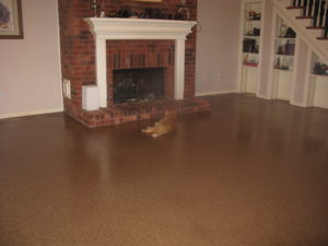 Residential seamless antimicrobial epoxy quartz floor coating by Slip Free Systems 1929 County Road 129 Pearland TX 77581 www.slipfreesystems.com 281-482-5577 