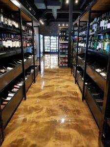 Pearland Spirits and Liquors Marbled Metallic Epoxy Floor Coating by Slip Free Systems 1929 County Road 129 Pearland TX 77581 www.slipfreesystems.com 281-482-5577 
