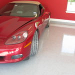 Red Car Gray Epoxy Floor by Slip Free Systems 1929 County Road 129 Pearland TX 77581 www.slipfreesystems.com 281-482-5577 