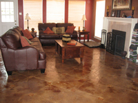Rum Color Residential Concrete Stain by Slip Free Systems 